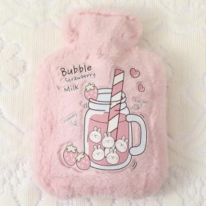Bouillotte Peluche Kawaii Fraise avec Lapins