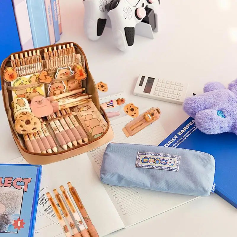 Trousse de Papeterie Capybara et Grand Set Beige – Image 6