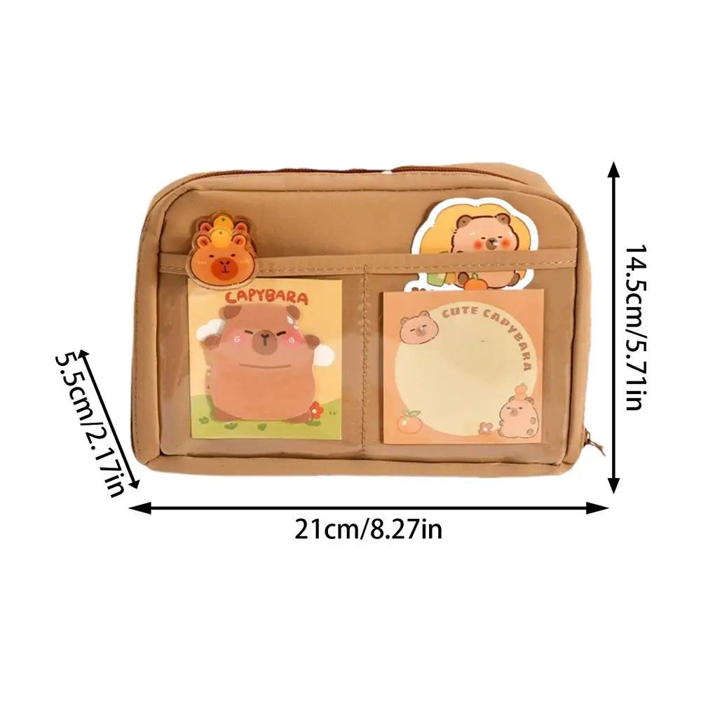 Trousse de Papeterie Capybara et Grand Set Beige – Image 7