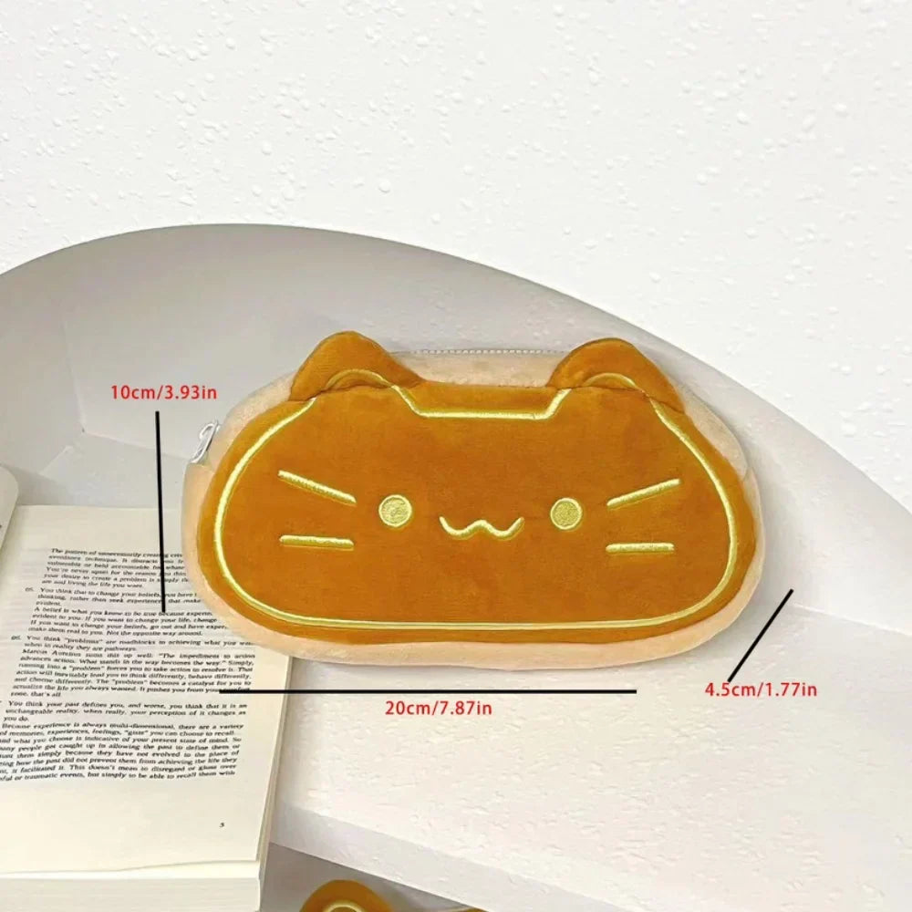Trousse en Peluche Chat Toast Kawaii – Image 7
