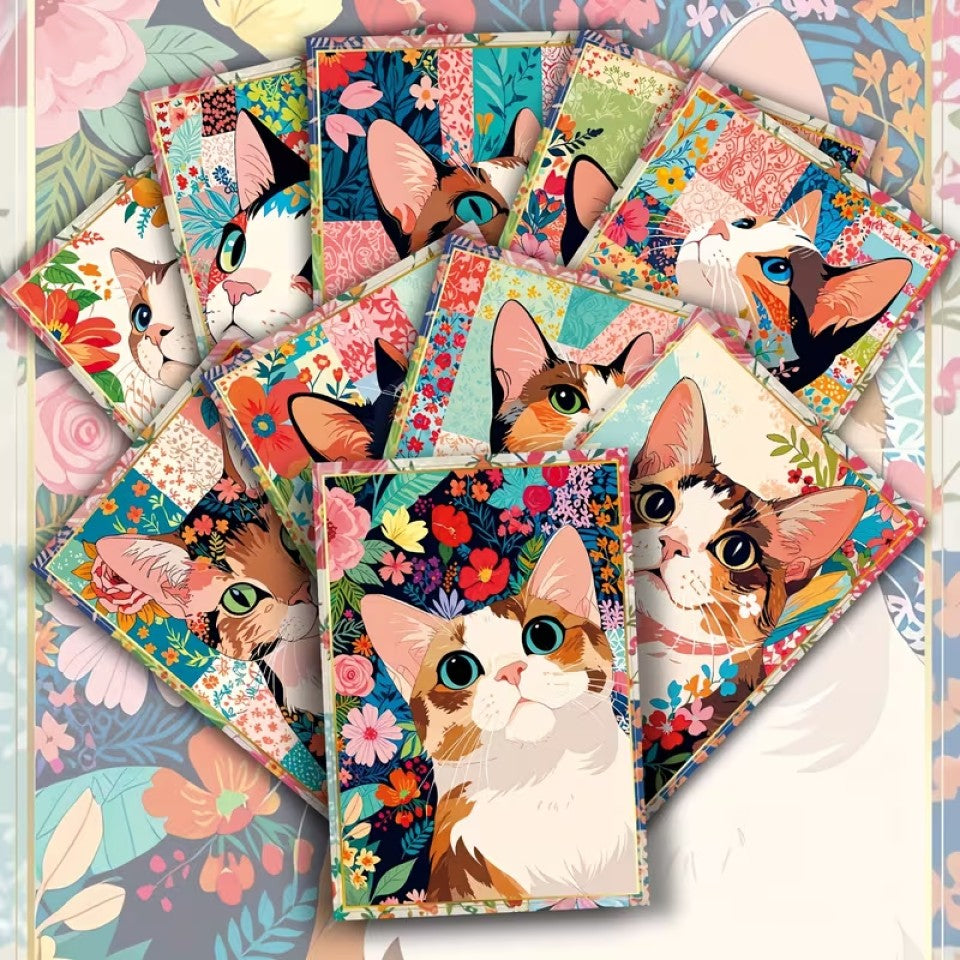 Carte Postale aux Chats en Fleurs – Image 3