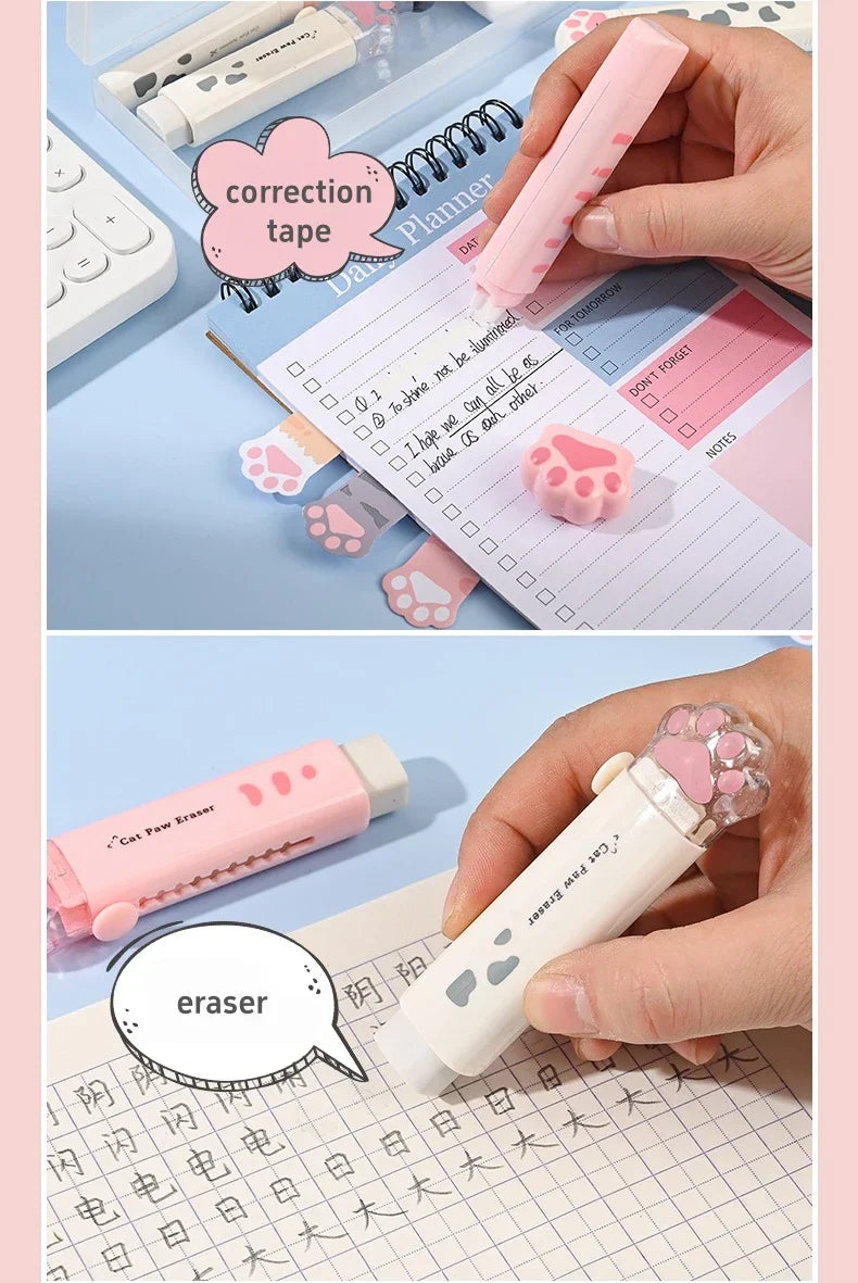 Set de Papeterie Kawaii à Motifs Pattes de Chat – Image 12