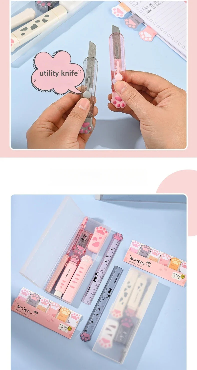 Set de Papeterie Kawaii à Motifs Pattes de Chat – Image 13