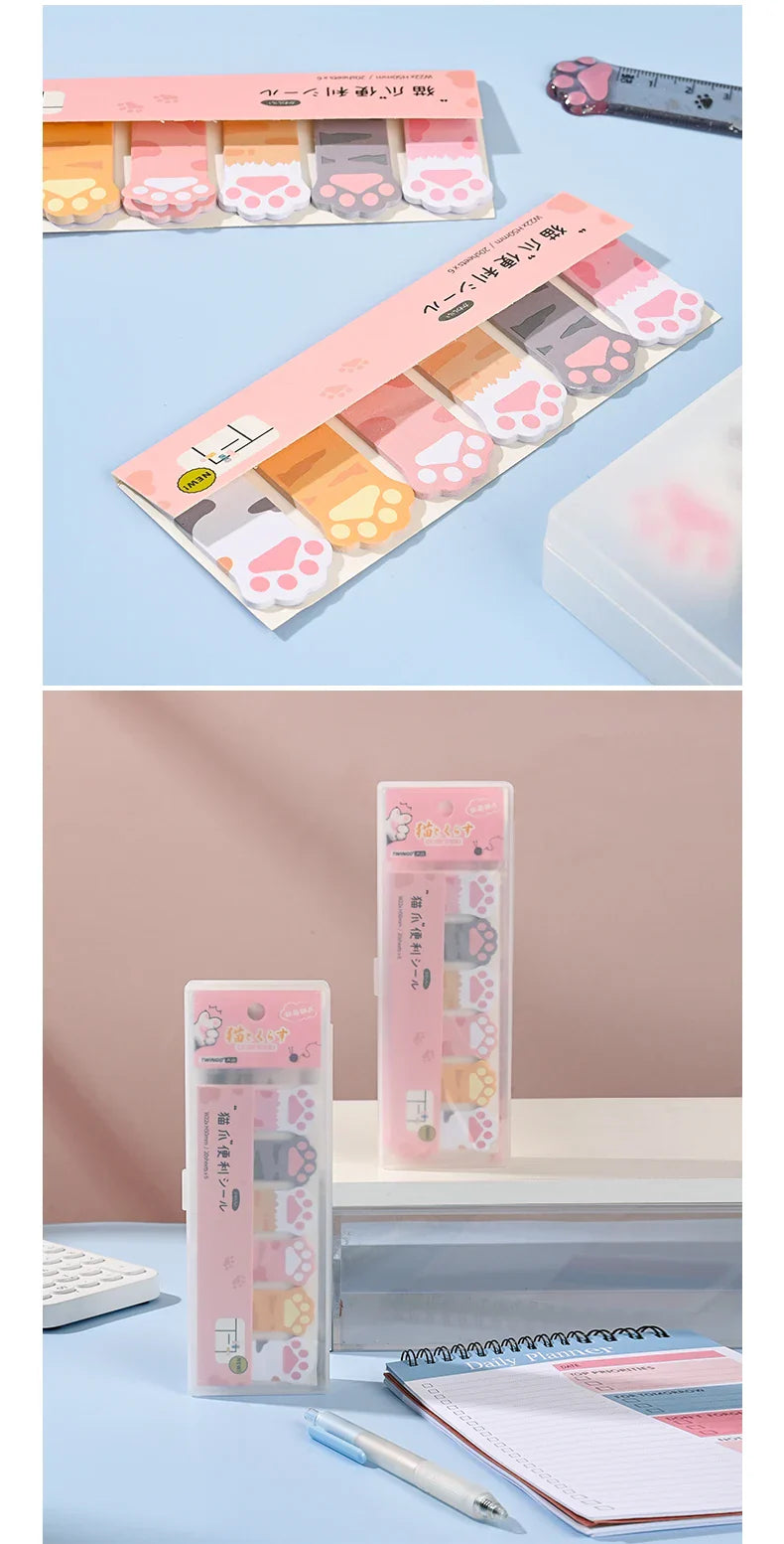 Set de Papeterie Kawaii à Motifs Pattes de Chat – Image 14
