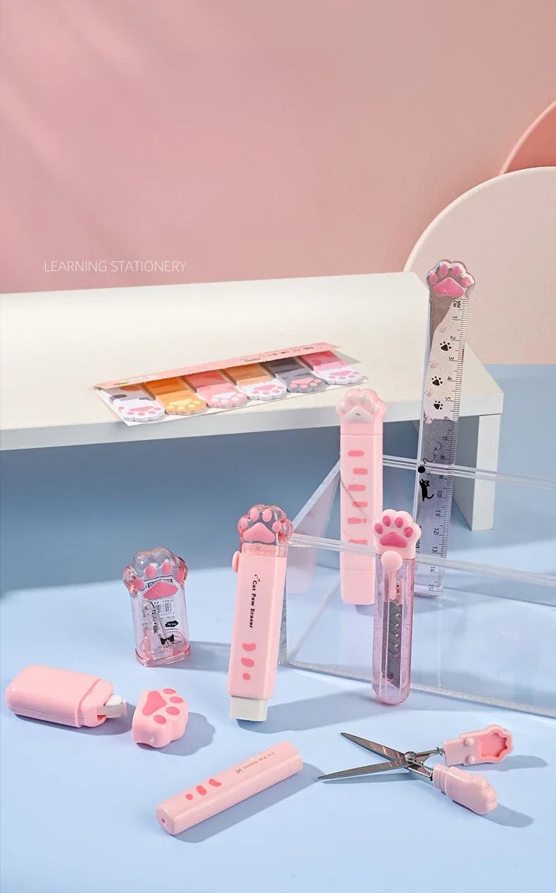 Set de Papeterie Kawaii à Motifs Pattes de Chat – Image 7