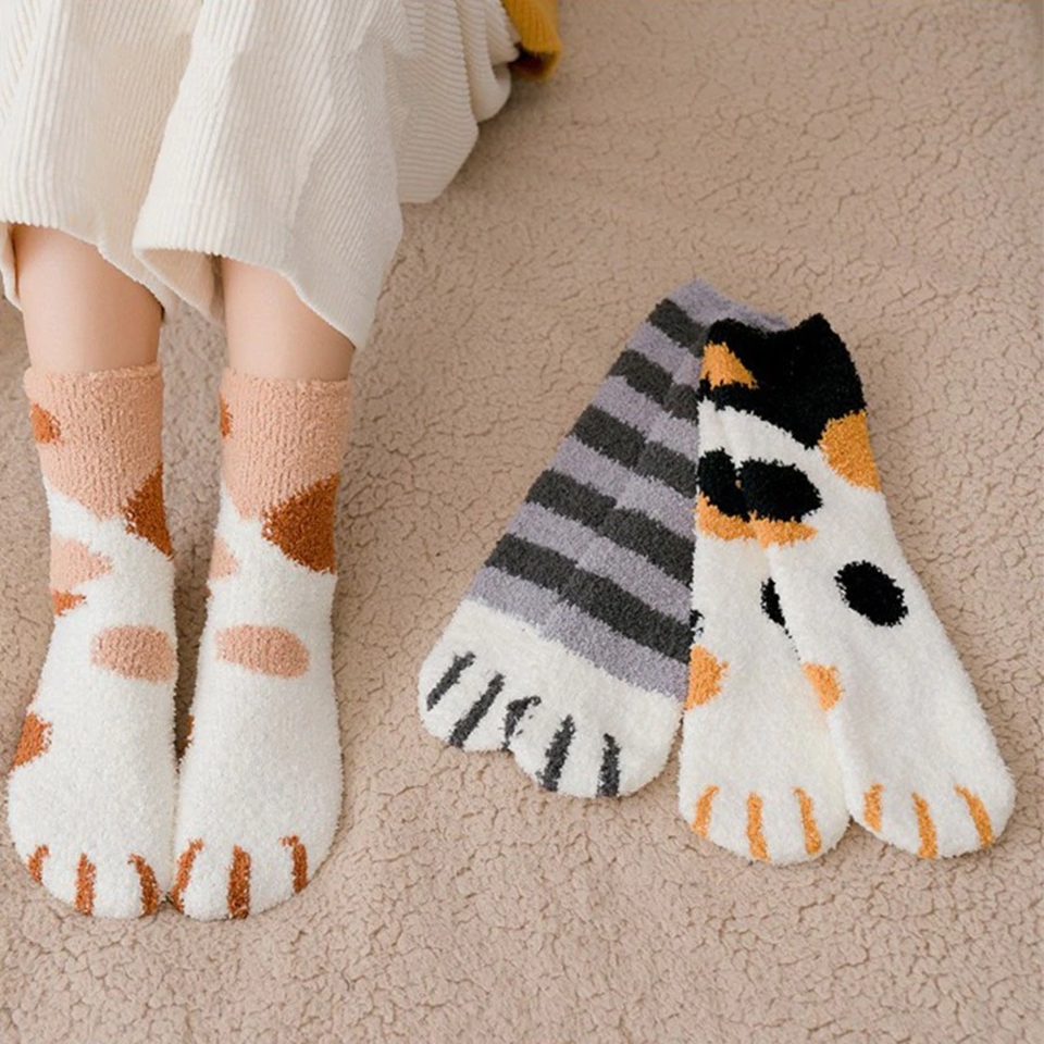 Chaussettes Pilou Motif Chat – Image 3