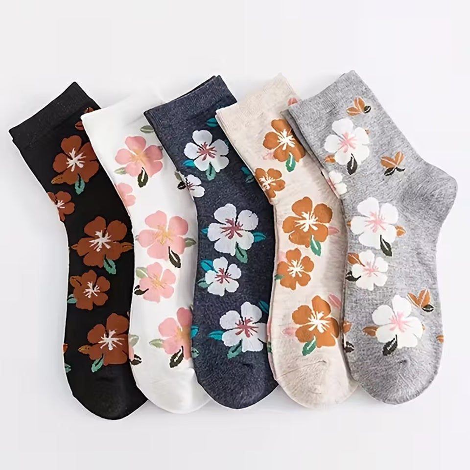 Chaussettes à Motif Fleur d'Hibiscus – Image 2