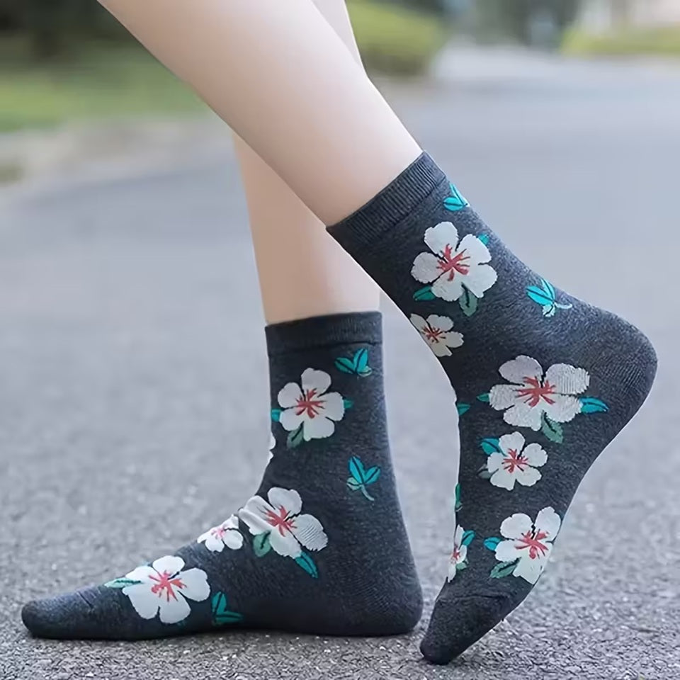 Chaussettes à Motif Fleur d'Hibiscus – Image 5