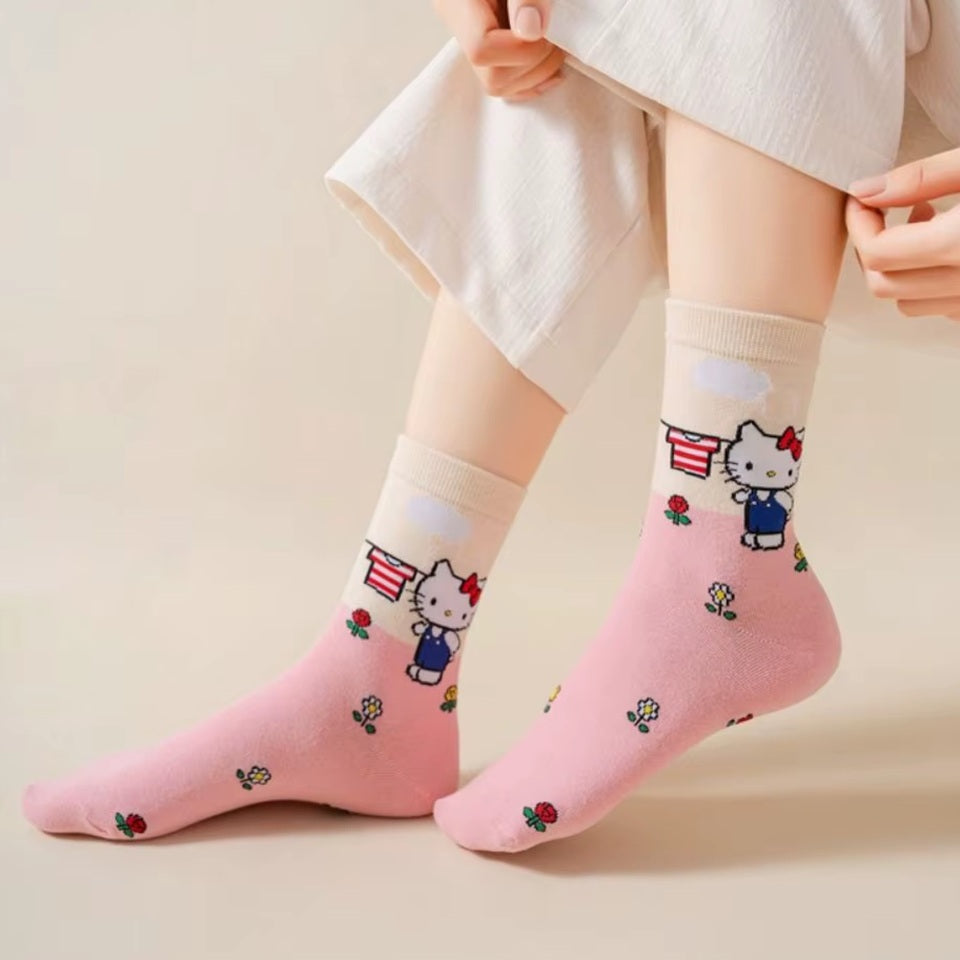 Chaussettes Cartoon Kawaii Sanrio Multicolores – Image 3
