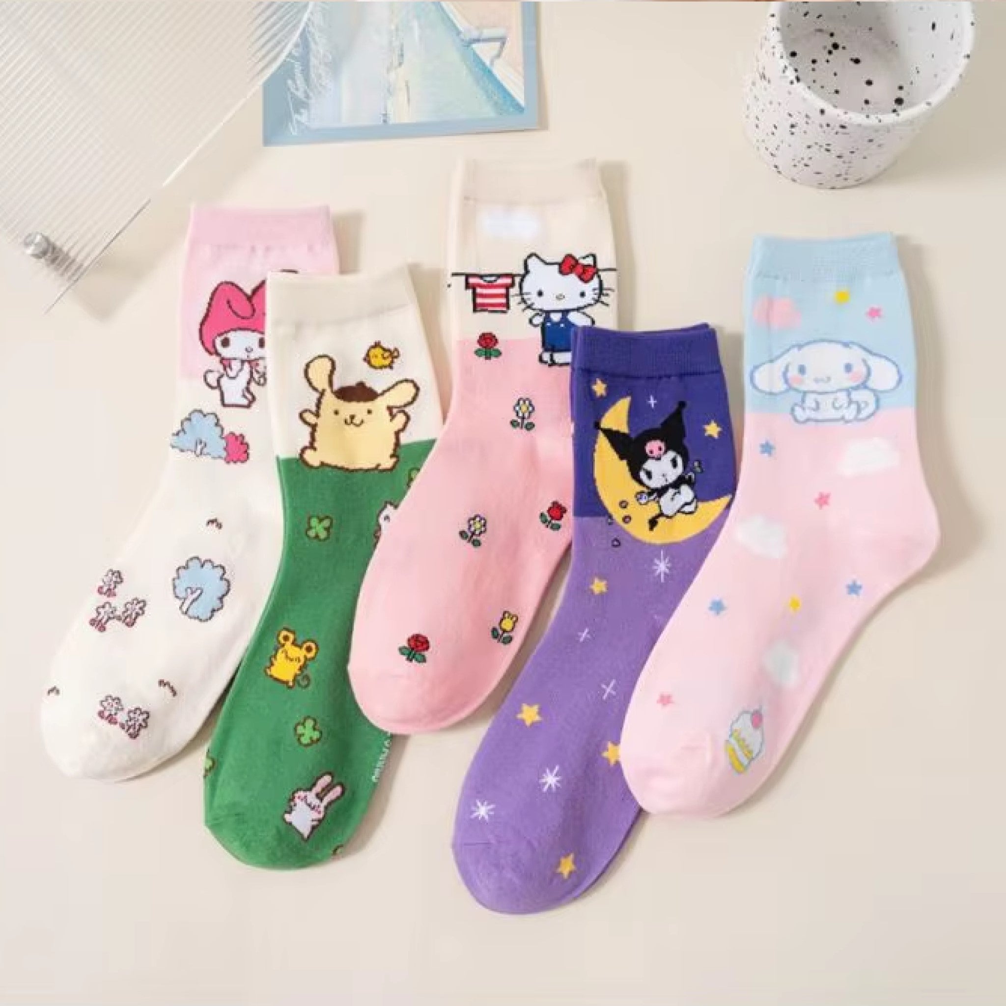 Chaussettes Cartoon Kawaii Sanrio Multicolores – Image 2