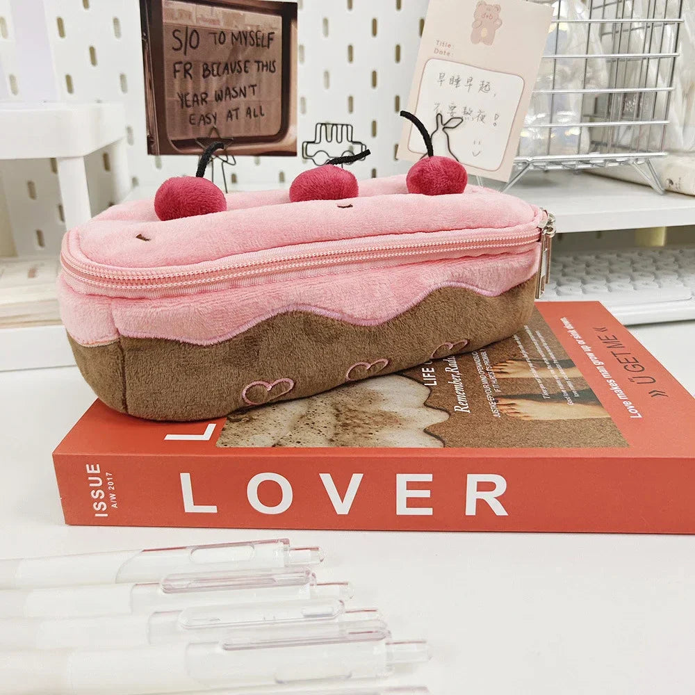 Trousse Gâteau en Peluche Rose Pâle et Cerises – Image 6