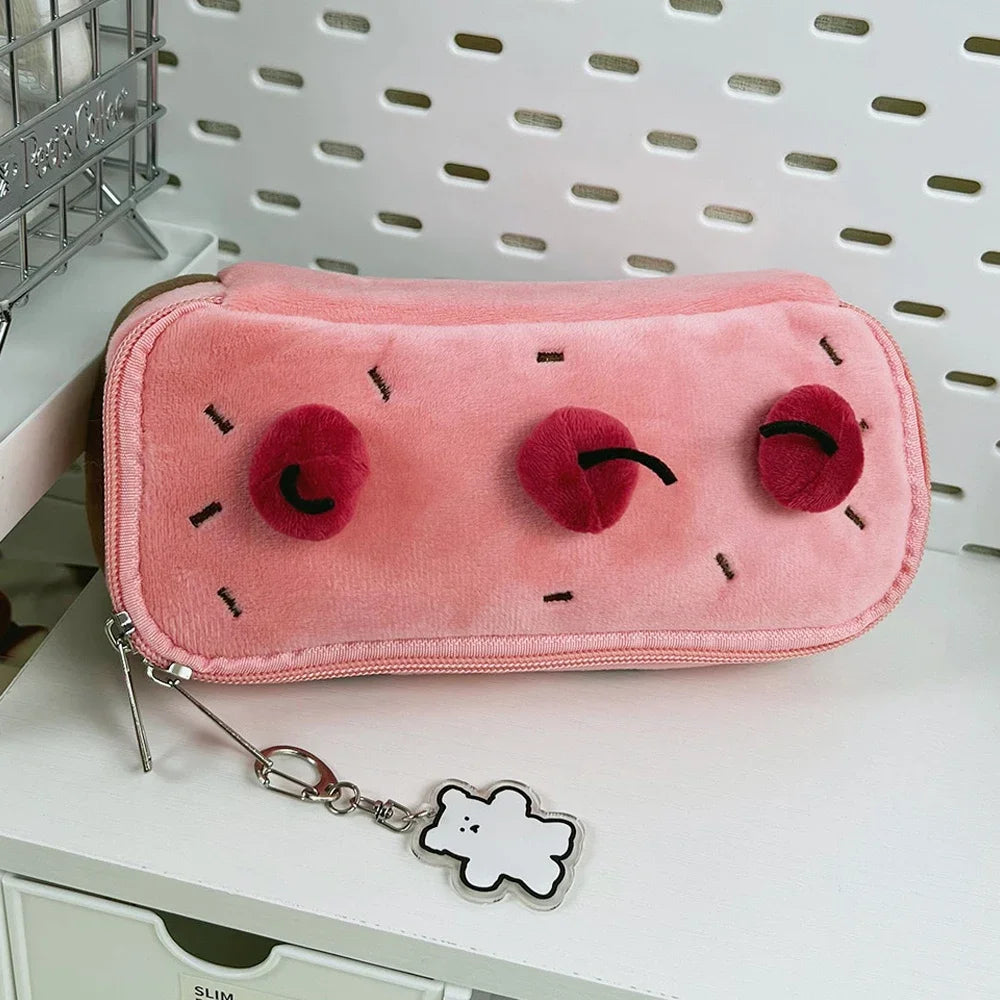 Trousse Gâteau en Peluche Rose Pâle et Cerises – Image 7