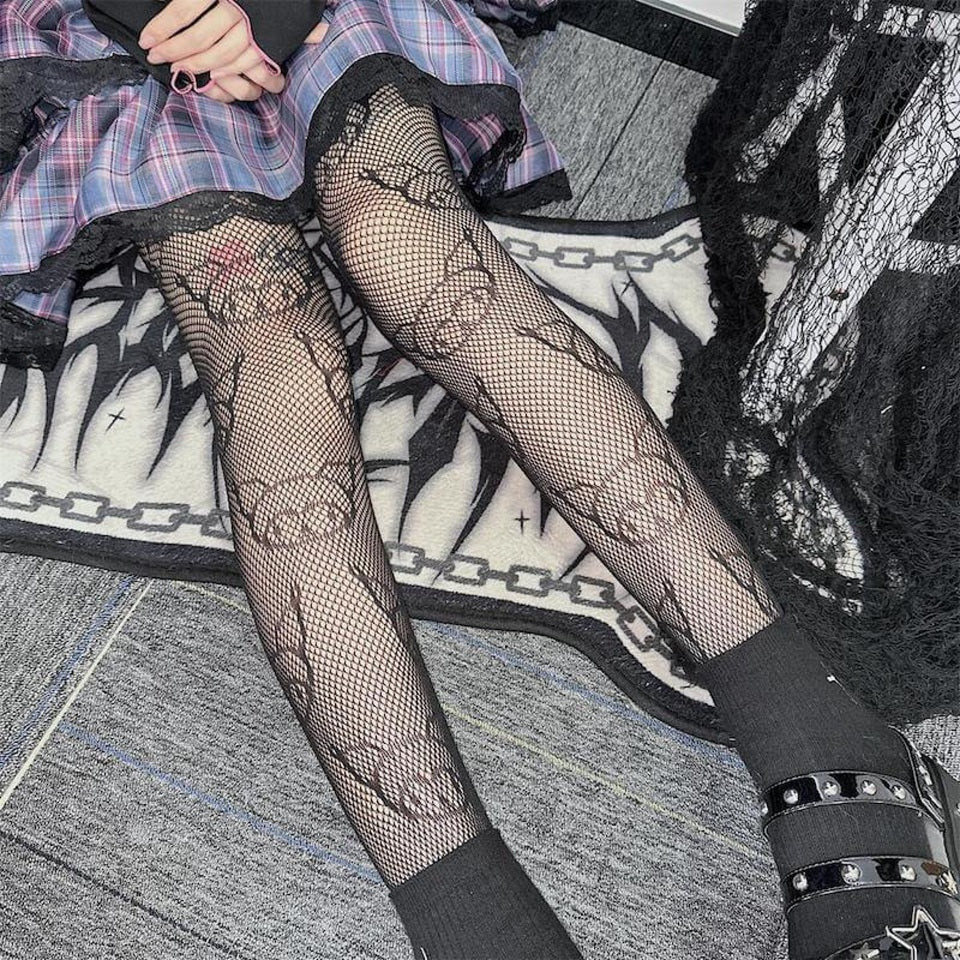 Collants en Résille Motif Kuromi – Image 3