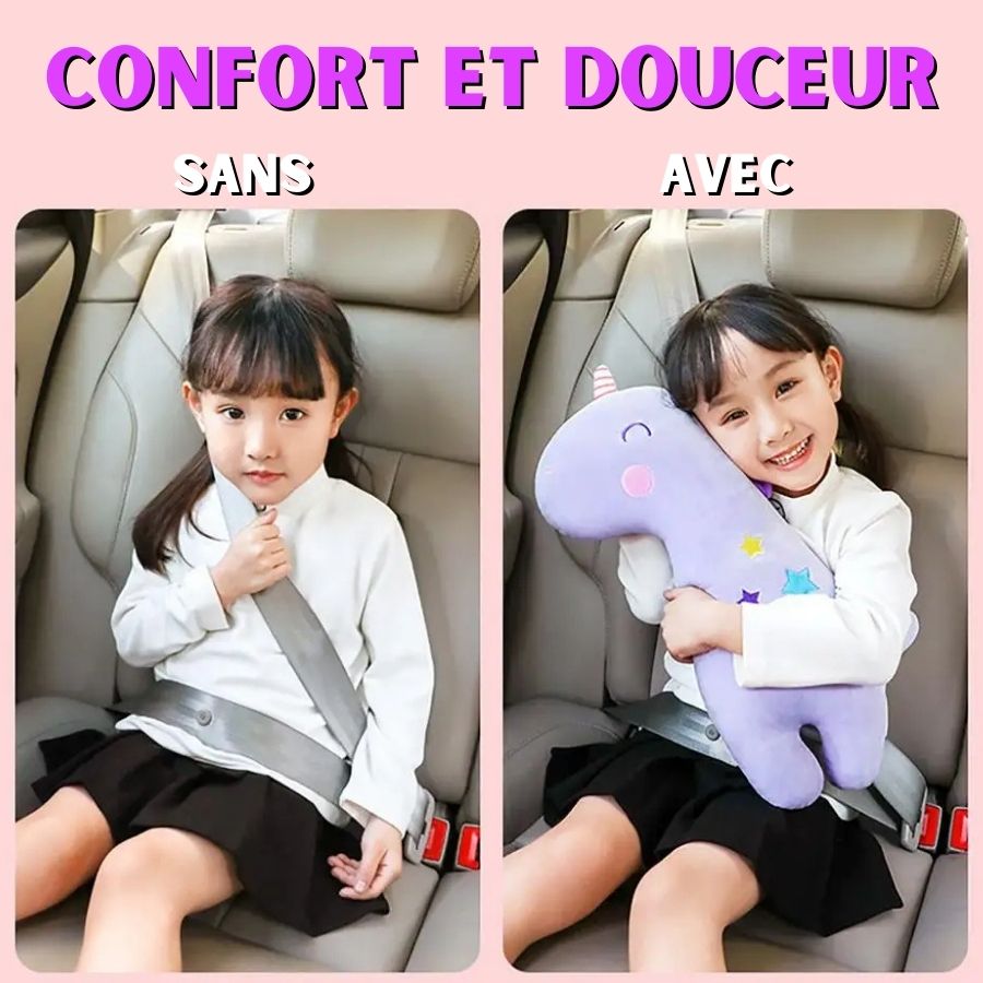 Coussin en Peluche Licorne Mauve à Étoiles – Image 2