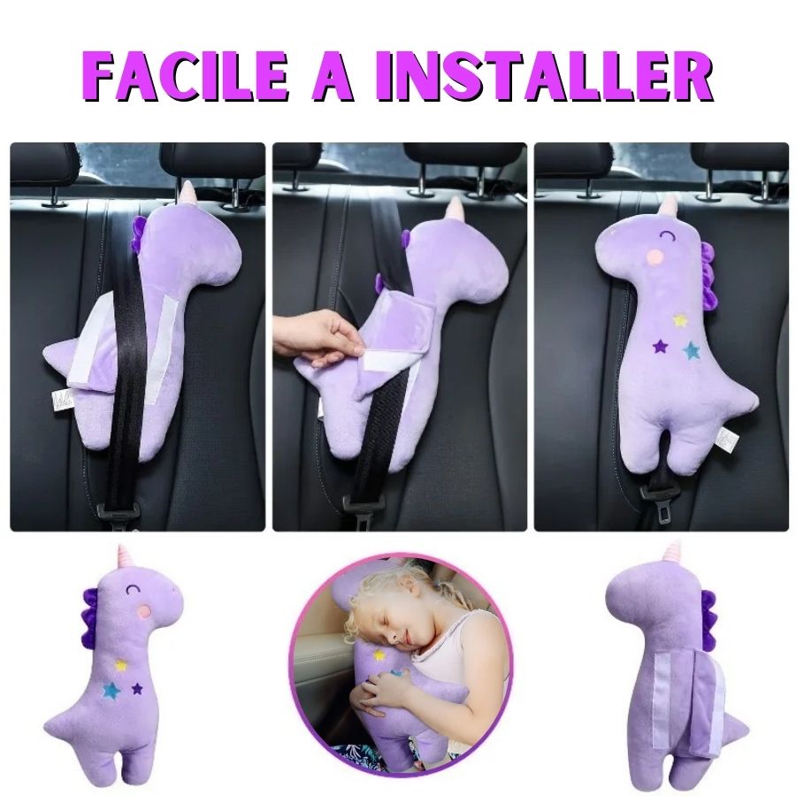 Coussin en Peluche Licorne Mauve à Étoiles – Image 5