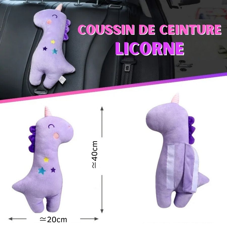 Coussin en Peluche Licorne Mauve à Étoiles – Image 6