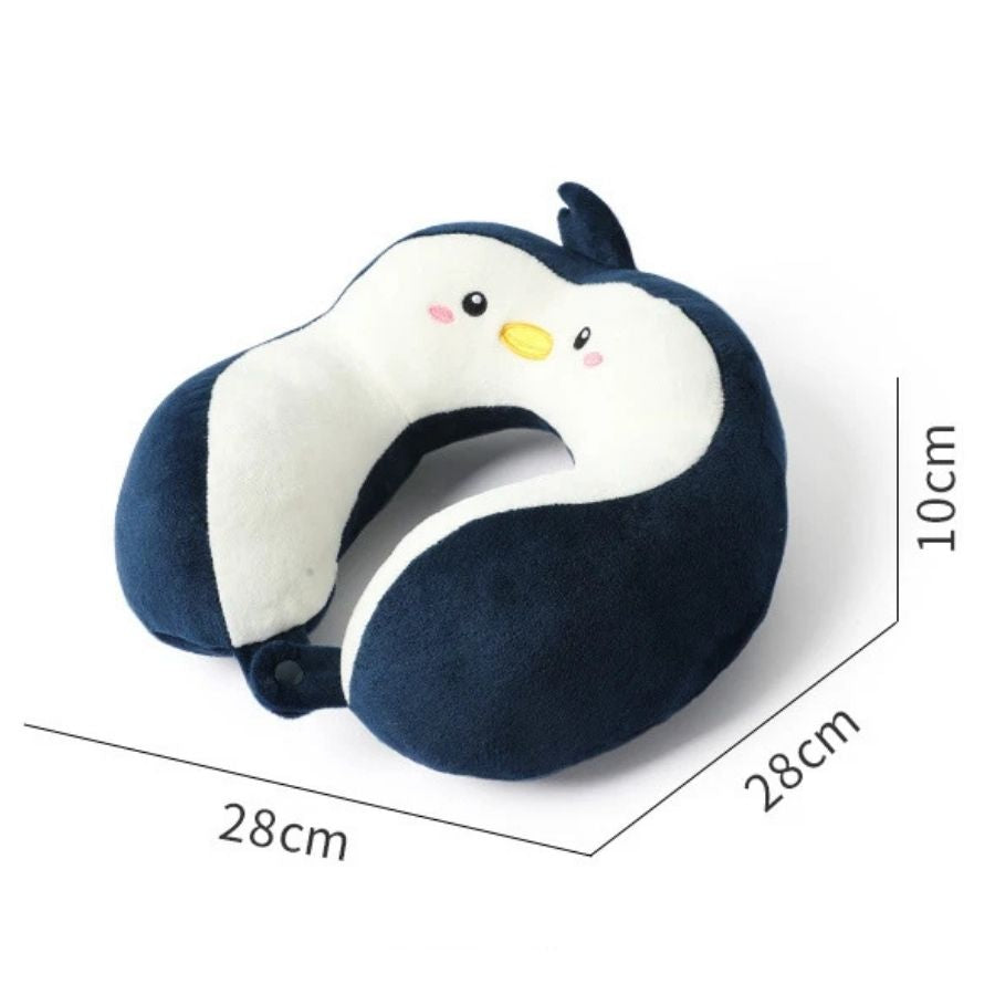 Coussin de Voyage en Peluche Pingouin Bleu Marine – Image 13