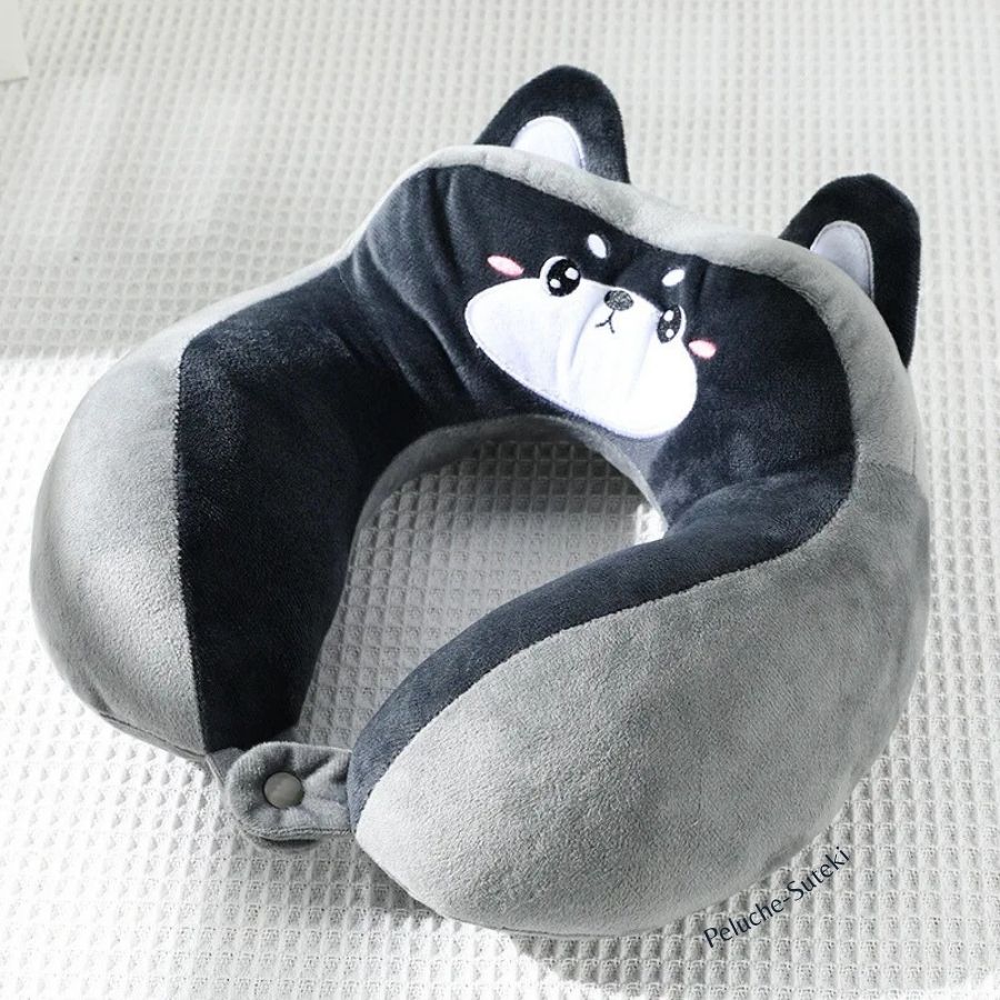 Coussin de Voyage en Peluche Pingouin Bleu Marine – Image 10