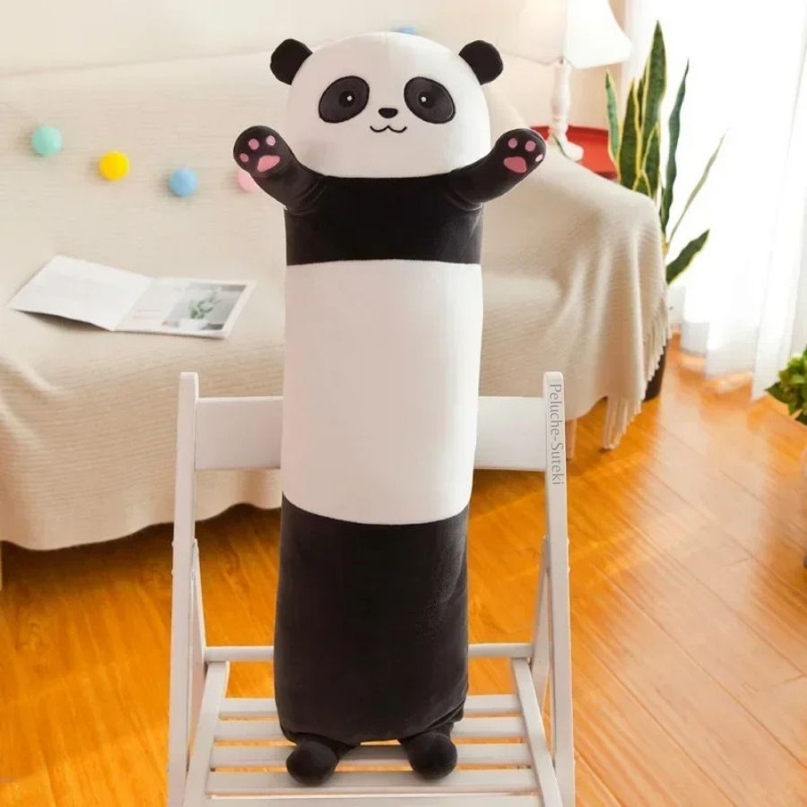 Peluche Panda Traversin à Pattes Roses – Image 3