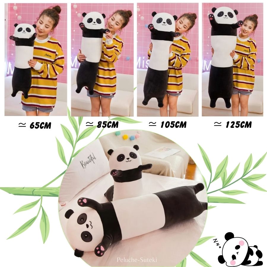 Peluche Panda Traversin à Pattes Roses – Image 4