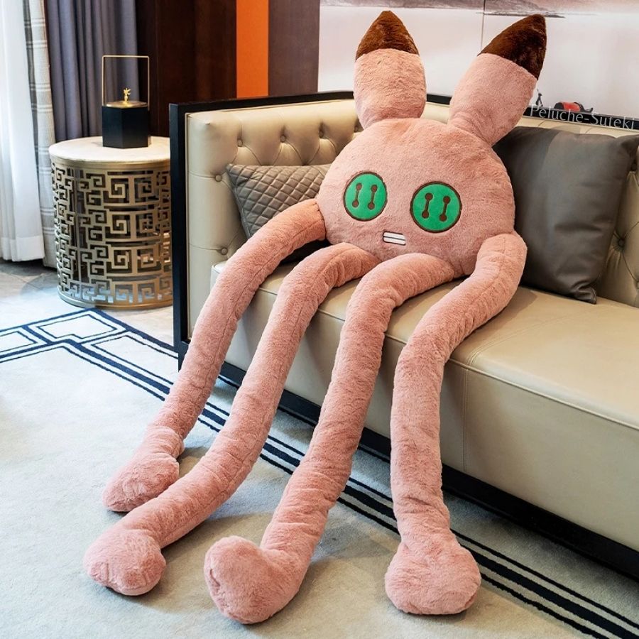 Peluche Créature Rose Poudré à Longues Pattes – Image 7