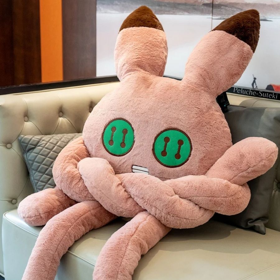 Peluche Créature Rose Poudré à Longues Pattes – Image 8