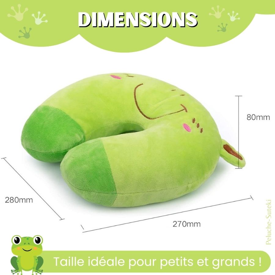Oreiller de Cou en Peluche Grenouille Verte – Image 4
