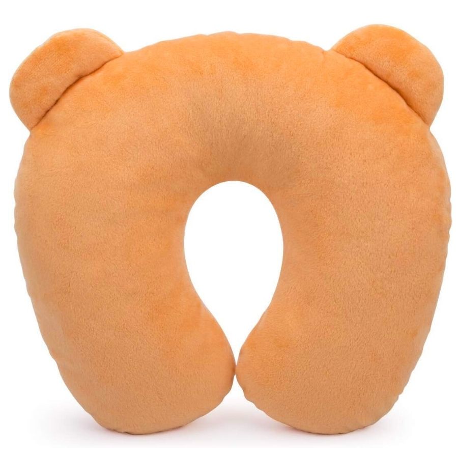 Coussin de Voyage en Peluche Orange à Tête de Chat – Image 6