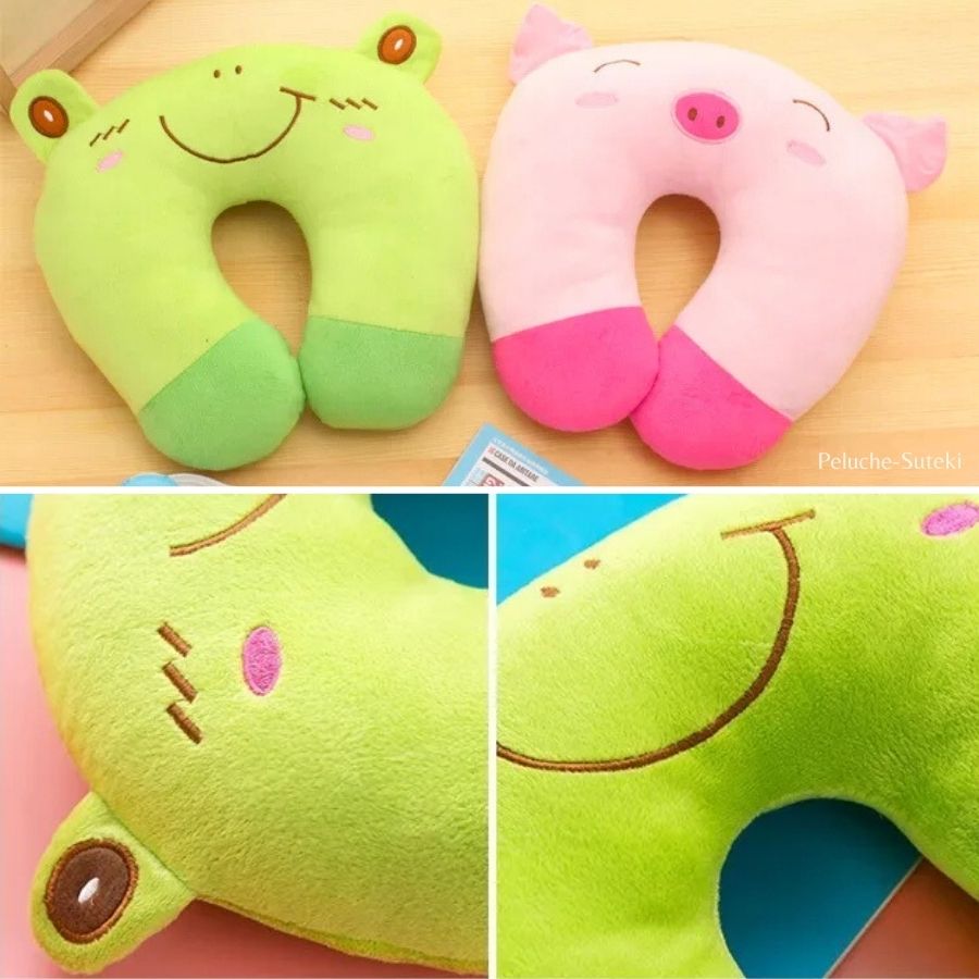 Oreiller de Cou en Peluche Grenouille Verte – Image 7