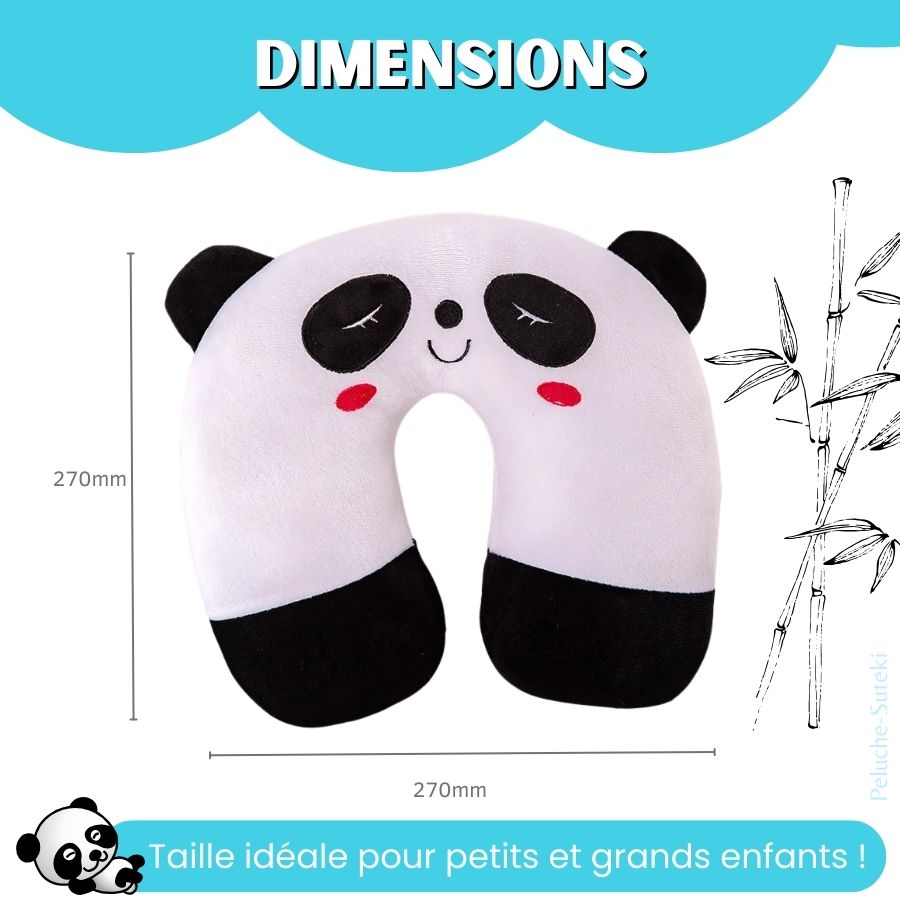 Coussin de Nuque en Peluche Panda Souriant – Image 4