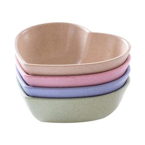 Coupelles Cœur en Fibre de Blé Pastel