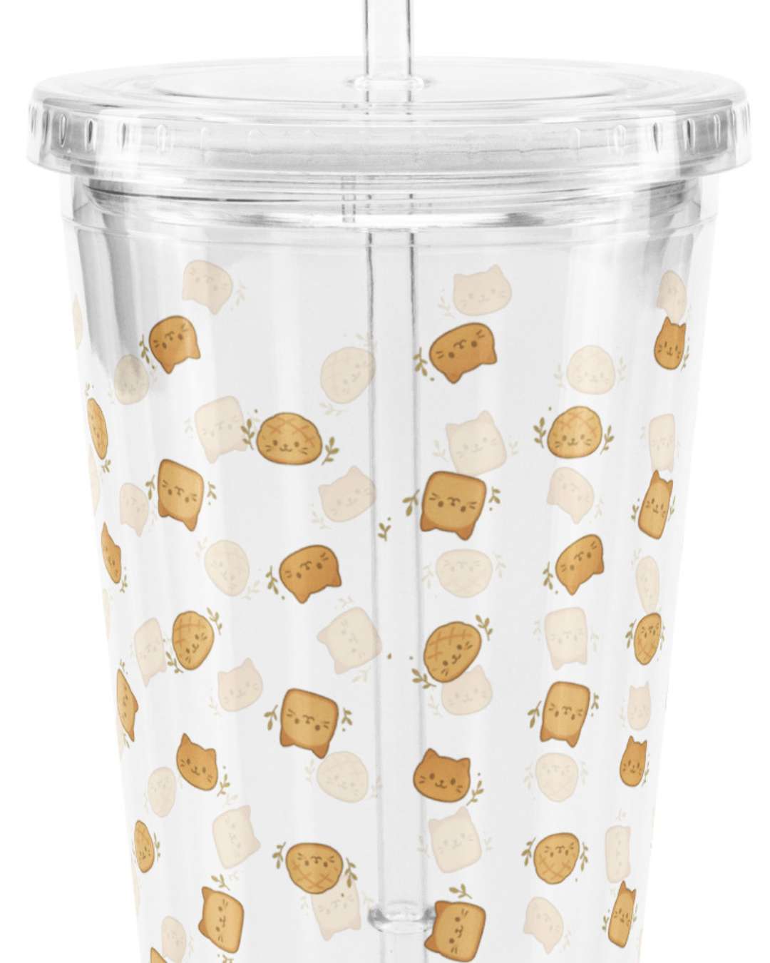 Gobelet Double-Paroi Réutilisable Motif Toast Chat – Image 3