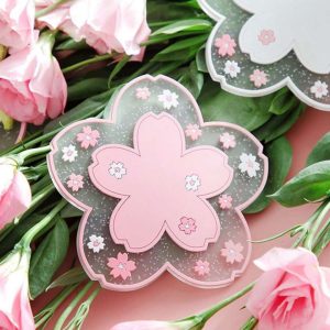 Dessous de Verre Fleur de Sakura Rose