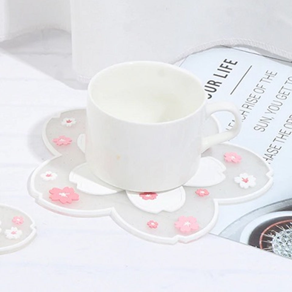 Dessous de Verre Fleur de Sakura Blanc – Image 4
