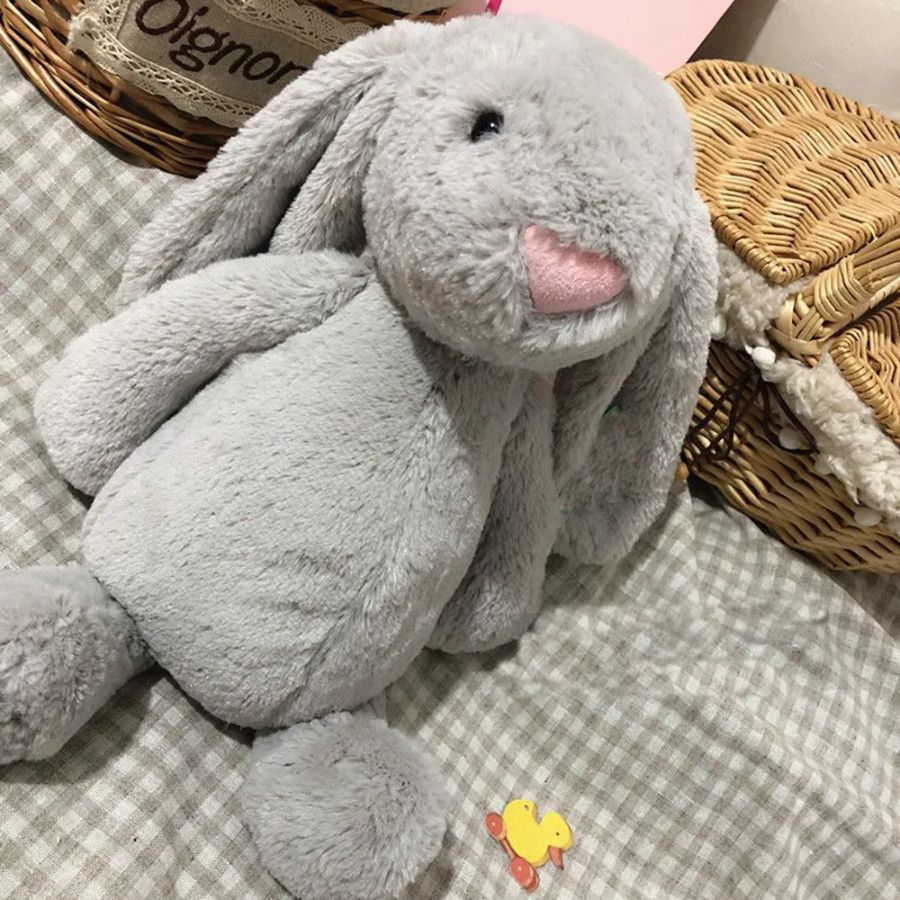 Peluche Lapin Gris Menthe à Oreilles Tombantes – Image 6