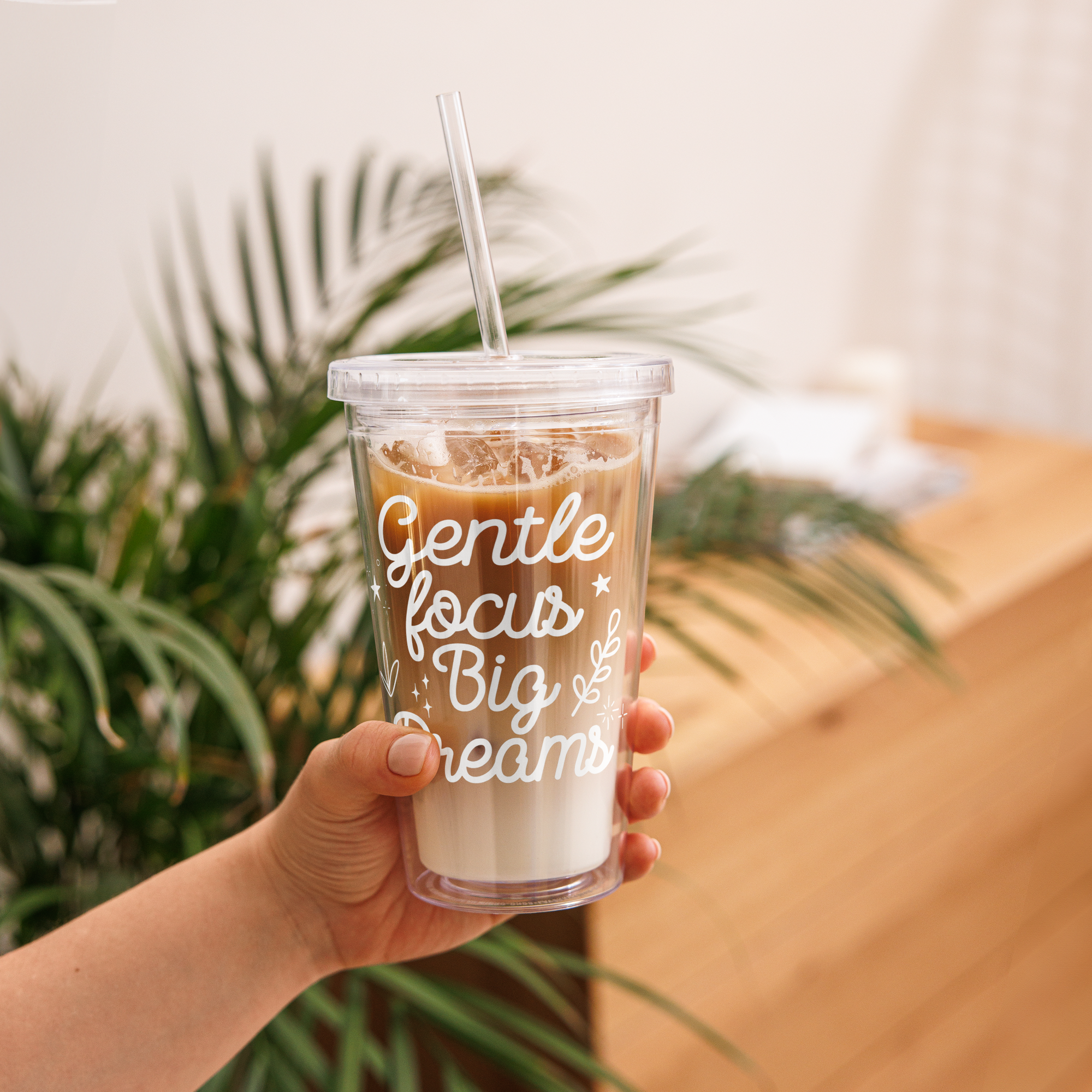 Gobelet en Plastique Transparent à Message "Big Dreams" – Image 5