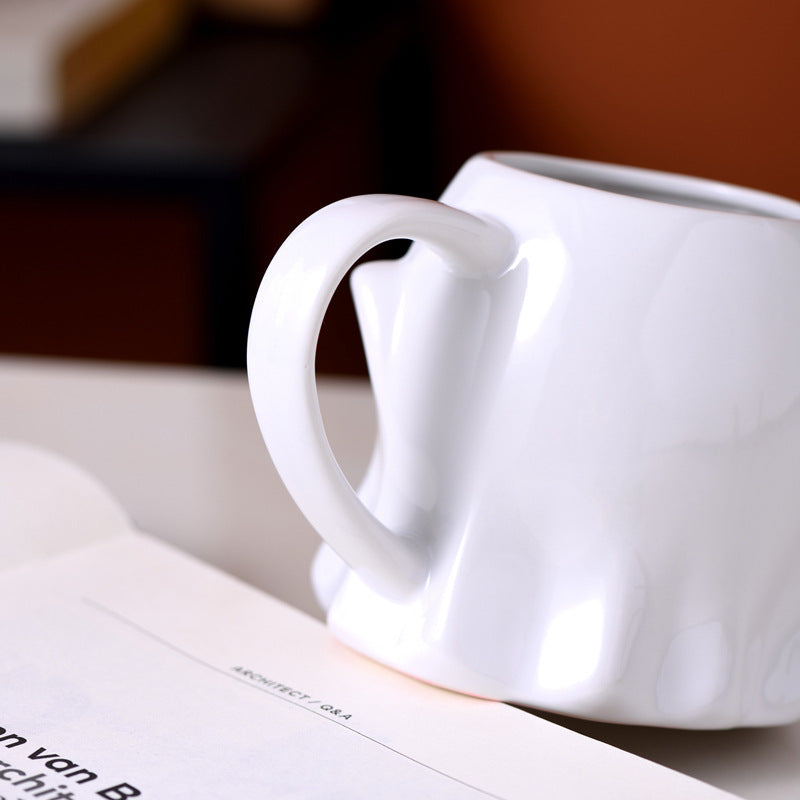 Mug Fantôme Souriant en Céramique Blanche – Image 11