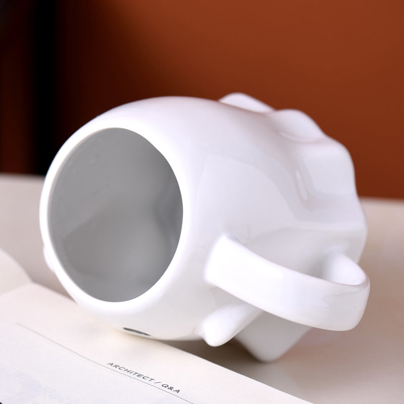 Mug Fantôme Souriant en Céramique Blanche – Image 10
