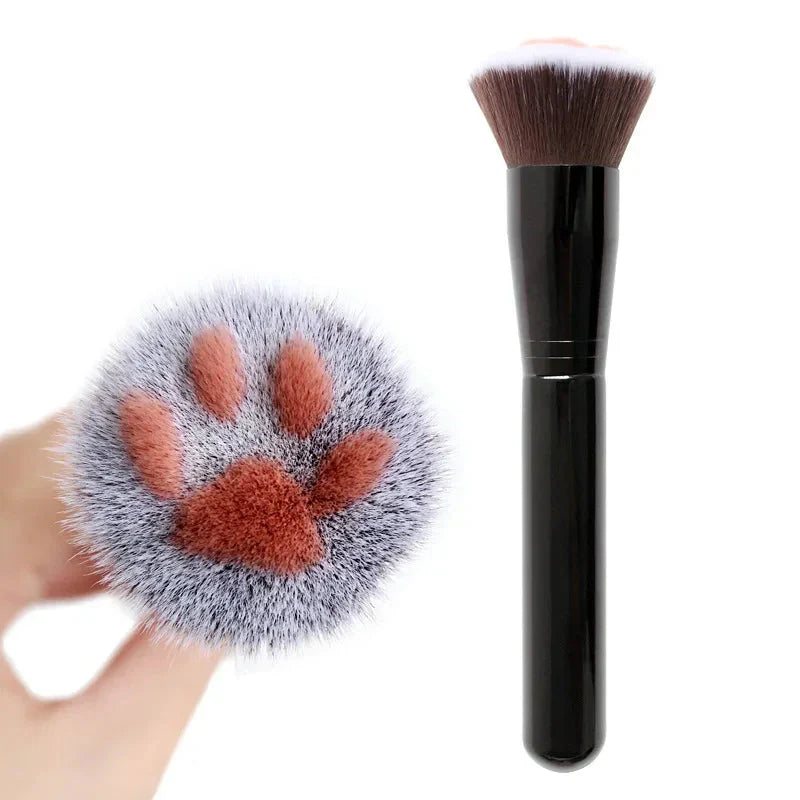 Pinceau de Maquillage Patte de Chat Rose et Blanc – Image 11