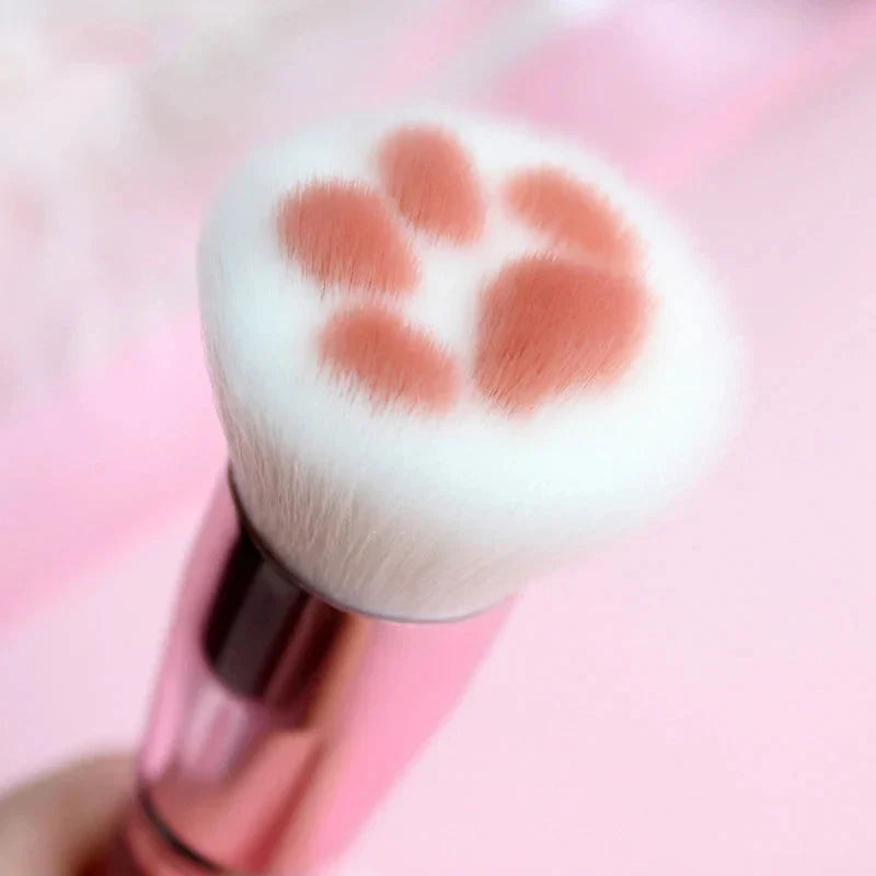 Pinceau de Maquillage Patte de Chat Rose et Blanc – Image 8
