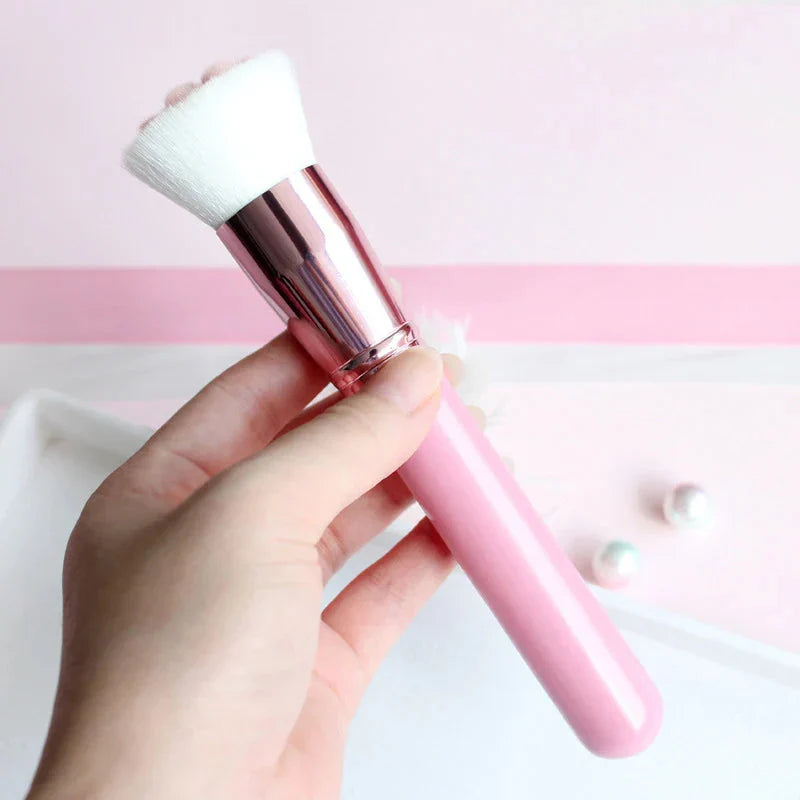 Pinceau de Maquillage Patte de Chat Rose et Blanc – Image 10