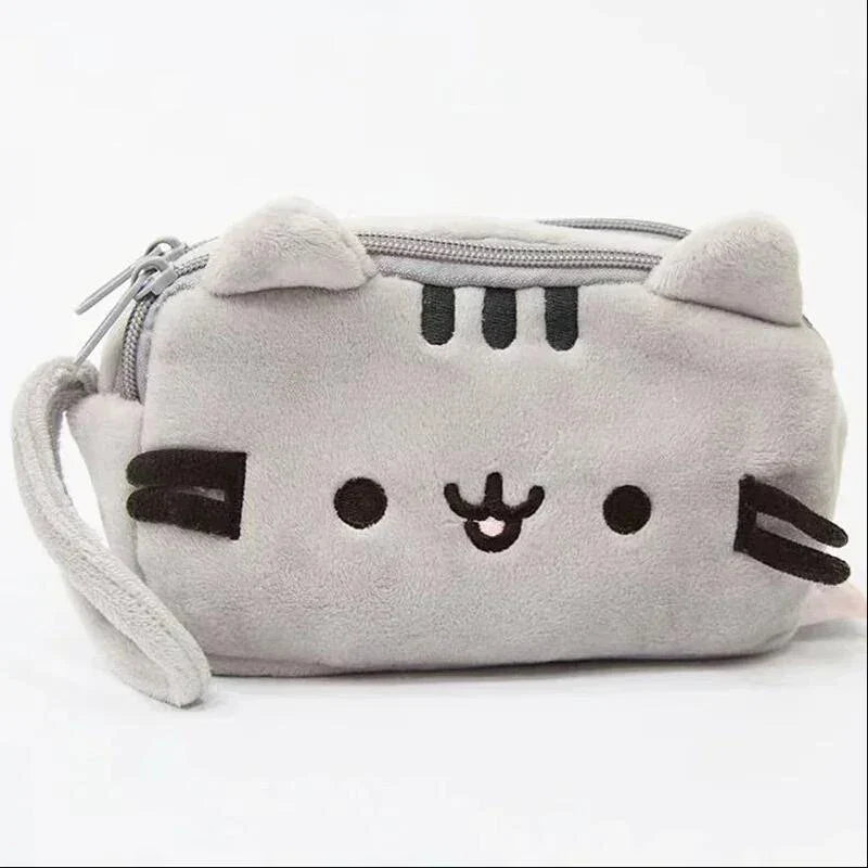 Trousse en Peluche Grise Pusheen à Double Compartiment – Image 3