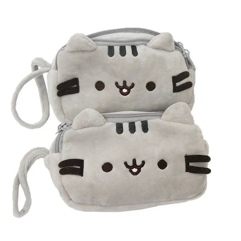 Trousse en Peluche Grise Pusheen à Double Compartiment – Image 4
