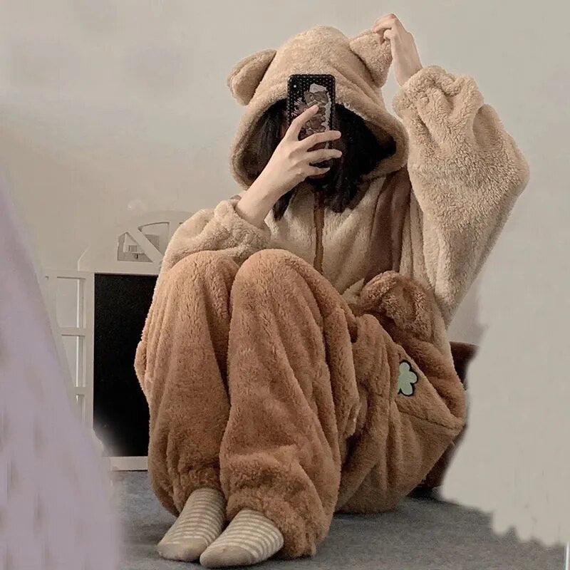 Grenouillère Ourson en Peluche Bicolore à Carottes – Image 5