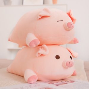 Peluche Cochon Rose Pâle Paresseux