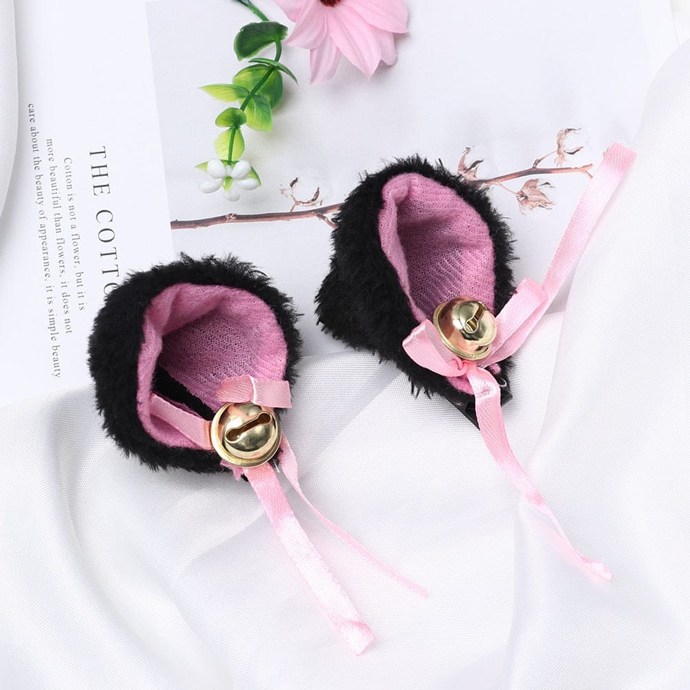 Serre-Tête en Peluche Bleu à Oreilles de Chat et Nœuds – Image 25