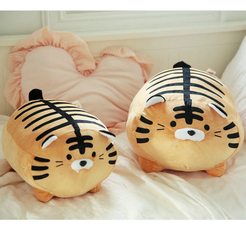 Peluche Tigre Rond Mignon à Rayures Noires – Image 2