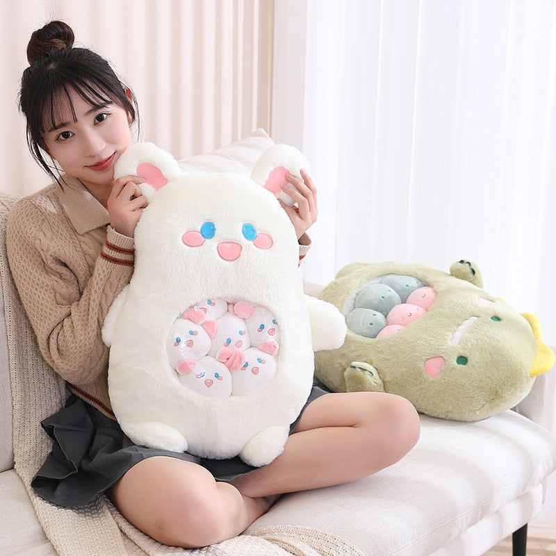 Peluche Koala Kawaii et ses Bébés Rose et Gris – Image 14