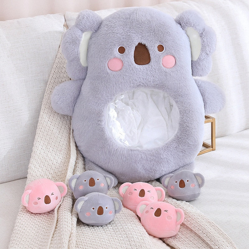 Peluche Koala Kawaii et ses Bébés Rose et Gris – Image 30