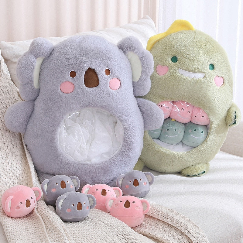 Peluche Koala Kawaii et ses Bébés Rose et Gris – Image 31